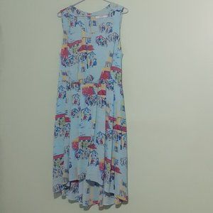 Summertime Drinking Lovers print Casual High Low hem Cocktail Dress MEASUREMENTS